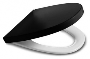 Крышка-сиденье Roca Khroma с микролифтом, черная Крышка-сиденье Roca Khroma с микролифтом, черная