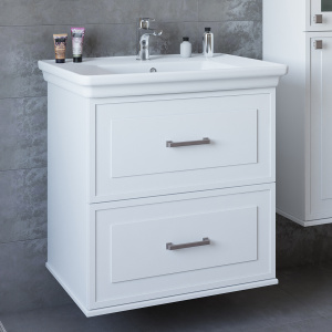 Тумба с раковиной Sanflor Модена 75, подвесная, белая Тумба с раковиной Sanflor Модена 75, подвесная, белая