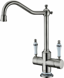 Смеситель Zorg Sanitary ZR 344 YF Steel для кухонной мойки Смеситель Zorg Sanitary ZR 344 YF Steel для кухонной мойки