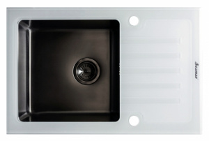 Мойка кухонная Seaman Eco Glass SMG-780W Gun Мойка кухонная Seaman Eco Glass SMG-780W Gun