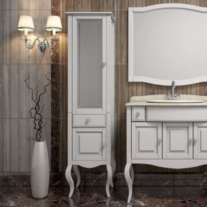 Шкаф-пенал Opadiris Лаура 45 L белый матовый Шкаф-пенал Opadiris Лаура 45 L белый матовый