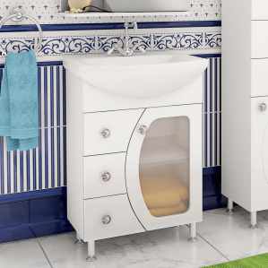 Тумба с раковиной Runo Линда 60 Тумба с раковиной Runo Линда 60