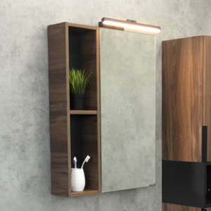 Зеркало-шкаф Comforty Штутгарт 60, дуб тёмно-коричневый Зеркало-шкаф Comforty Штутгарт 60, дуб тёмно-коричневый