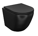 Унитаз подвесной IDDIS Blanco BLAR3BMi25 безободковый чёрный матовый